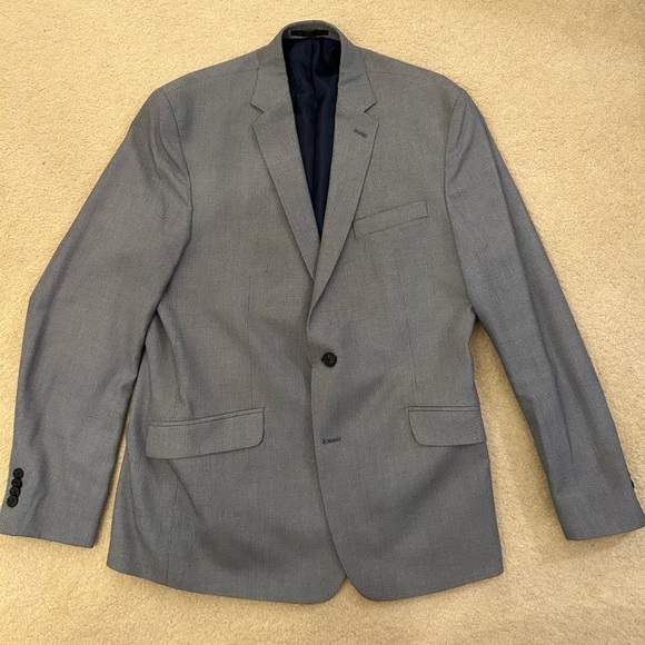 Kenneth Cole Reaction Gray Sports Coat Blazer Size 44R